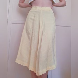 Handmade, antique skirt in butter yellow🌼